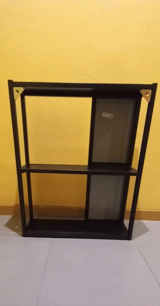 Estantería IKEA ENHET metálica negra con espejo
