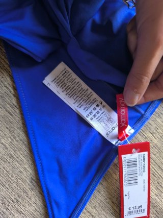 Slip bikini blu elettrico tg.4 regolabile nuovo