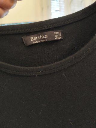 Vestito Bershka nero con banda rossa taglia S