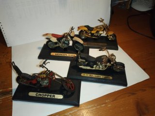 Modellini moto d'epoca: Honda, Kawasaki, Chopper