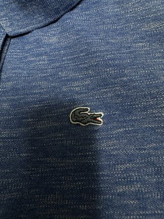 Polo Lacoste Azul Jaspeado Classic Fit XL Mujer