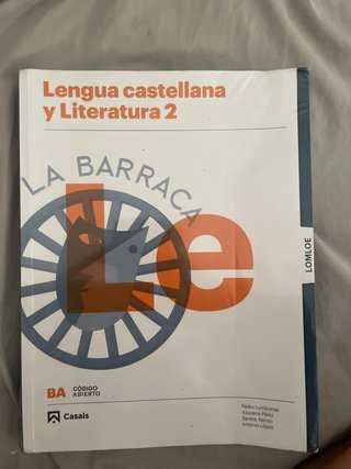 Lengua castellana y literatura 2, Le Bachillerato