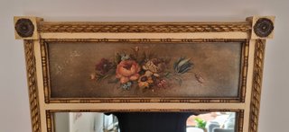 Espejo Año 1969 con Pintura Floral
