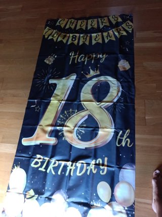 Fondo tela 18 cumpleaños