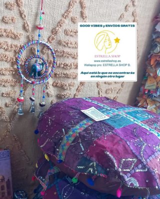 Zafú redondo patchwork nuevo con etiqueta