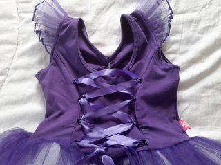 Vestido de ballet para niña morado