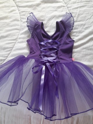 Vestido de ballet para niña morado