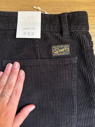 Pantalones Zara Pana Talla 44 Negro