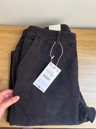 Pantalones Zara Pana Talla 44 Negro