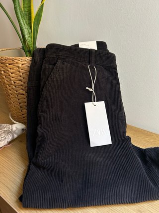 Pantalones Zara Pana Talla 44 Negro