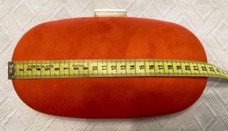 Bolso Clutch Fiesta Naranja Coral Dorado