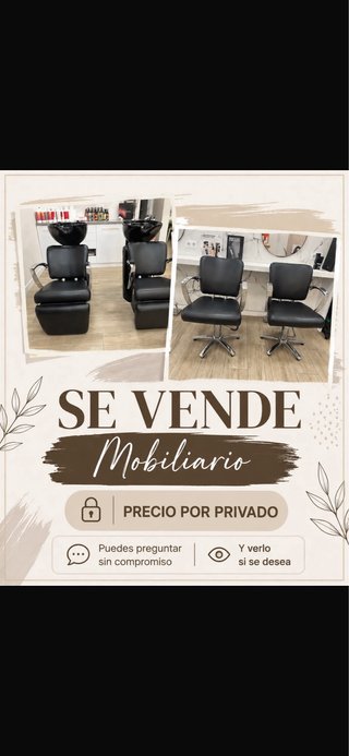Sillón de peluquería negro