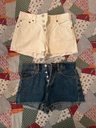 Lote 2 shorts vaqueros Mango blancos y azules
