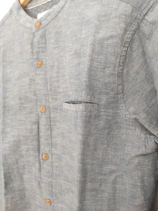 Camisa Pull&Bear cuello mao azul Talla S