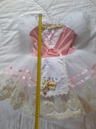 Vestido Ballet Rosa y Blanco