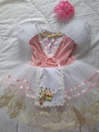 Vestido Ballet Rosa y Blanco