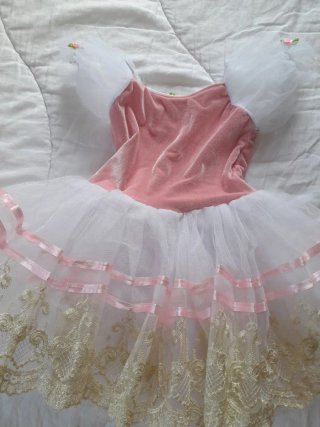 Vestido Ballet Rosa y Blanco