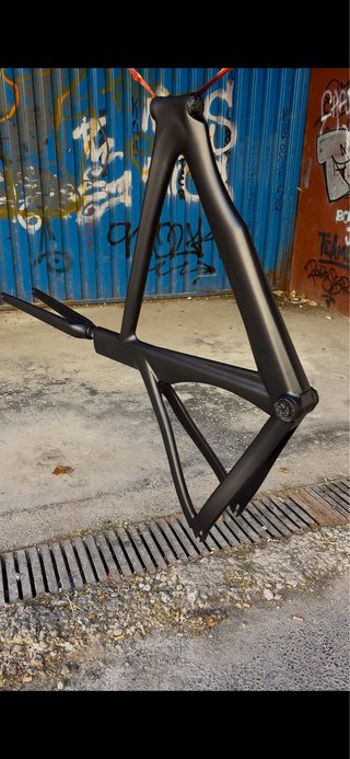 Cuadro y horquilla de carbono