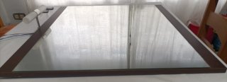 Espejo de baño con anclaje y lámpara