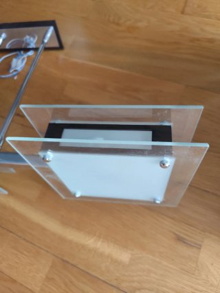 Lámpara Techo Moderna Plata Transparente
