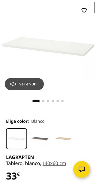 Tablero IKEA Lagkapten 140x60 cm