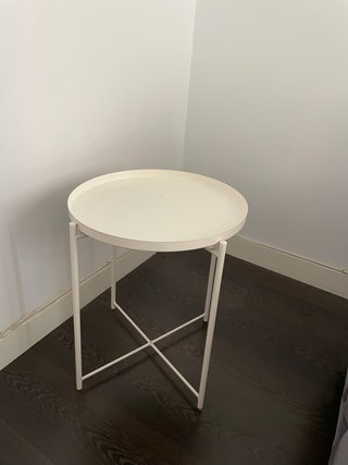 Mesa Auxiliar Bandeja IKEA GLADOM Blanca