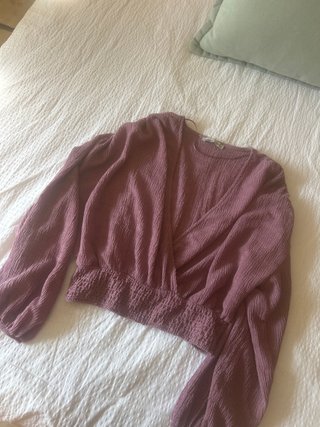 Camisa lila manga larga