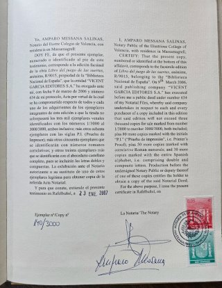 Facsímil Libro del juego de las suertes