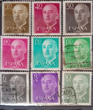 Serie Completa Sellos Franco 1955-56