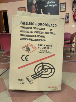 Paellera 100 personas + aro y patas