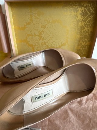 Stivali Miu Miu Capretto Beige