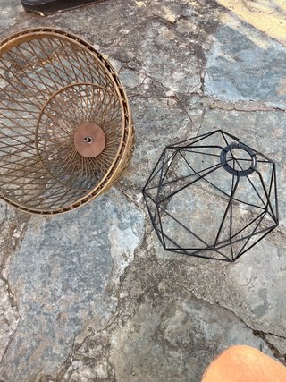Lámparas Ikea/Leroy Merlin Metal y Mimbre