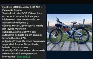 Bicicleta Eléctrica MTB Rockrider E-ST 100