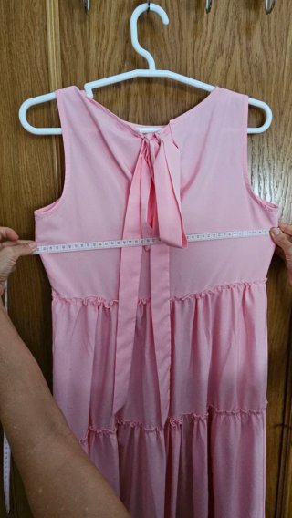 Vestido largo rosa mujer S/M – como nuevo