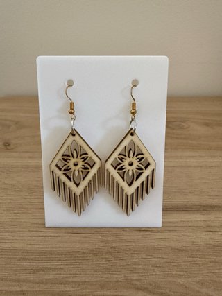 Pendientes Flamenca Mantoncillo Madera
