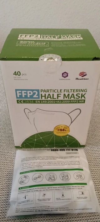40 Mascarillas FFP2 Blancas Individuales