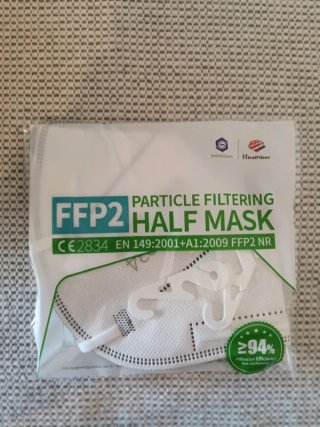 40 Mascarillas FFP2 Blancas Individuales