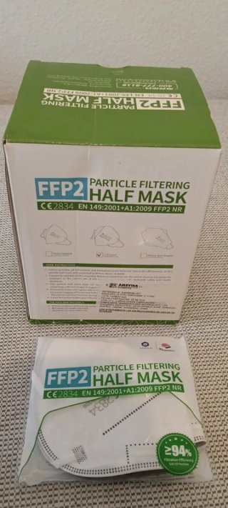 40 Mascarillas FFP2 Blancas Individuales