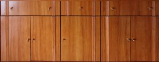 Mueble Vitrina Madera y Cristal