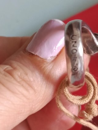 Anillo UNO de 50 plateado sin usar