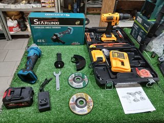 Smerigliatrice angolare + Trapano a batteria