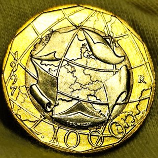 Italia lote de 6 monedas de 1990 - 1997 S/C