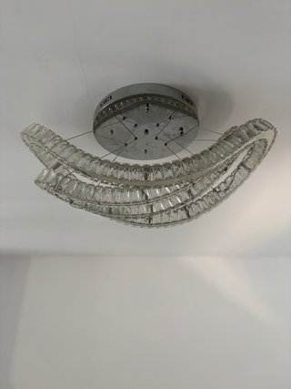 Lámpara Techo LED Moderna Cristal Metal