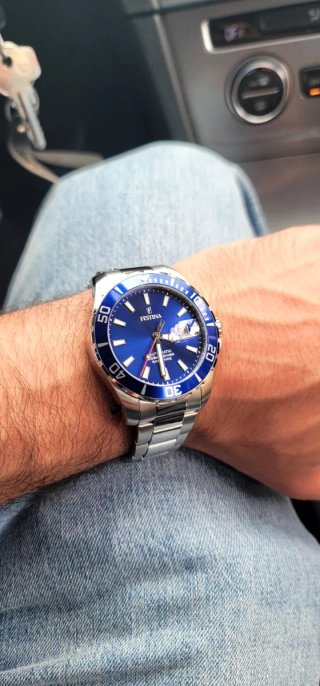 Festina Automático Diver Esfera Azul Cristal Zafir