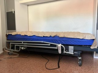 Cama eléctrica articulada con carro elevador.