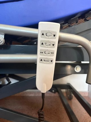 Cama eléctrica articulada con carro elevador.