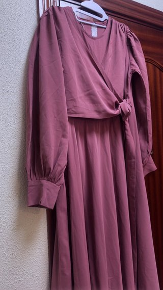 Vestido largo rosa talla única
