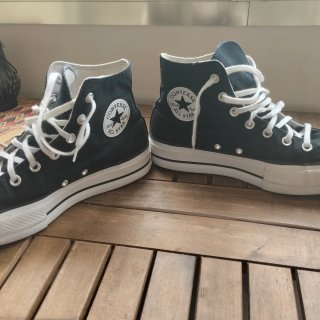 Converse plataforma negras