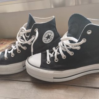 Converse plataforma negras