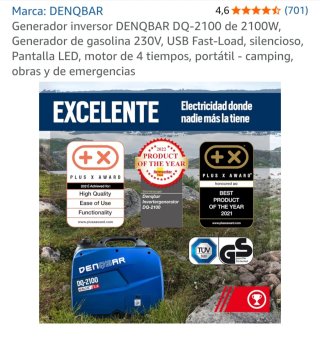Generador Inversor DENQBAR DQ-2100 2100W